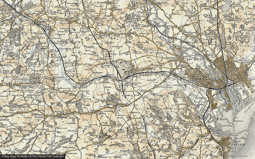 Old Map of Michaelston-super-Ely, 1899-1900 in 1899-1900