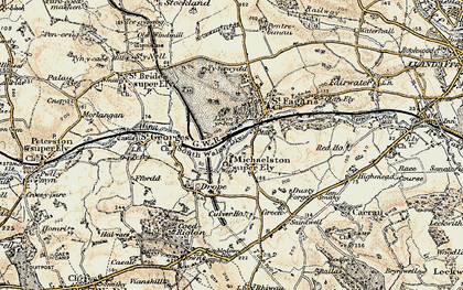 Old map of Michaelston-super-Ely in 1899-1900