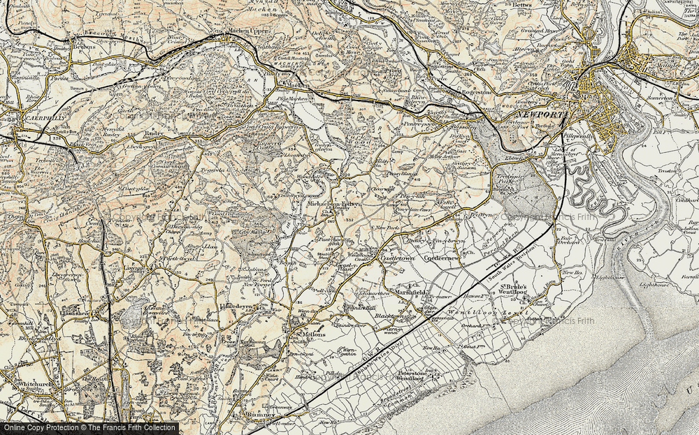 Old Map of Michaelston-y-Fedw, 1899-1900 in 1899-1900
