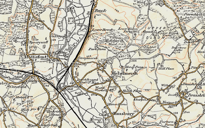 Old map of Michelmersh in 1897-1900