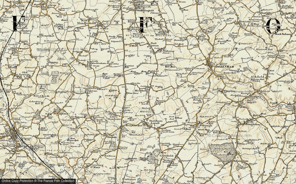 Old Map of Mickfield, 1898-1901 in 1898-1901
