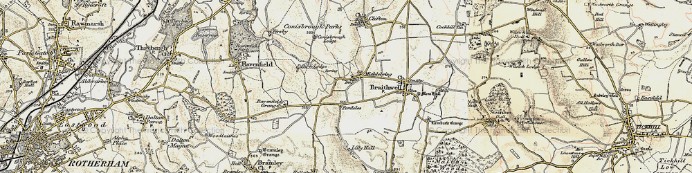 Old map of Micklebring in 1903