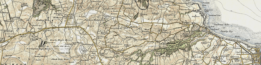 Old map of Mickleby in 1903-1904