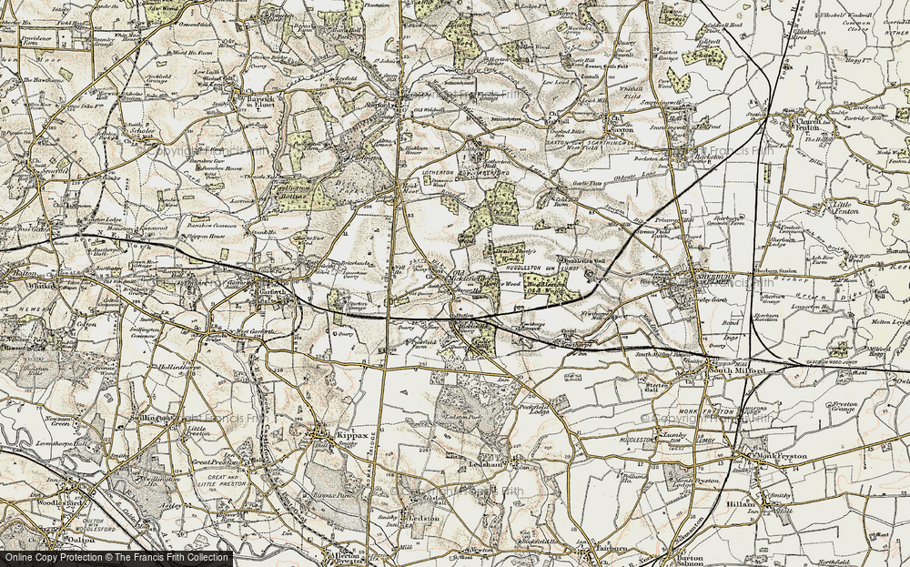 Old Map of Historic Map covering Bragdale in 1903