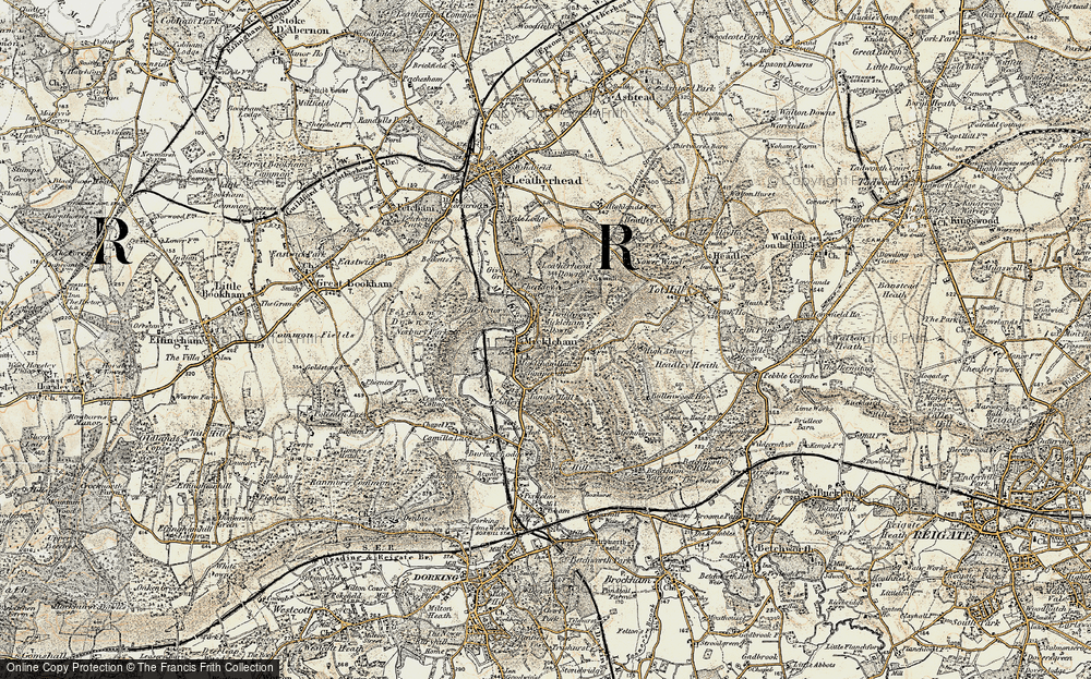 Old Map of Mickleham, 1898-1909 in 1898-1909
