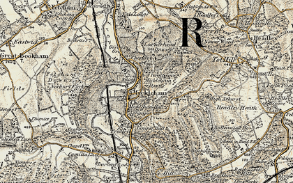 Old map of Mickleham in 1898-1909