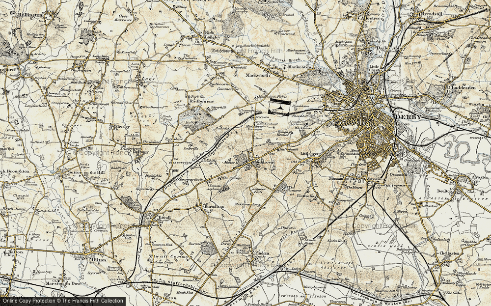 Old Map of Mickleover, 1902 in 1902