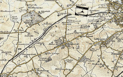 Old map of Mickleover in 1902
