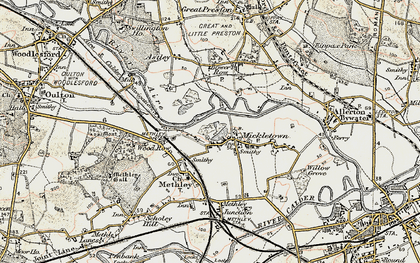 Old map of Mickletown in 1903