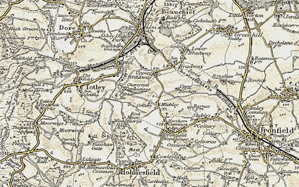 Old map of Mickley in 1902-1903