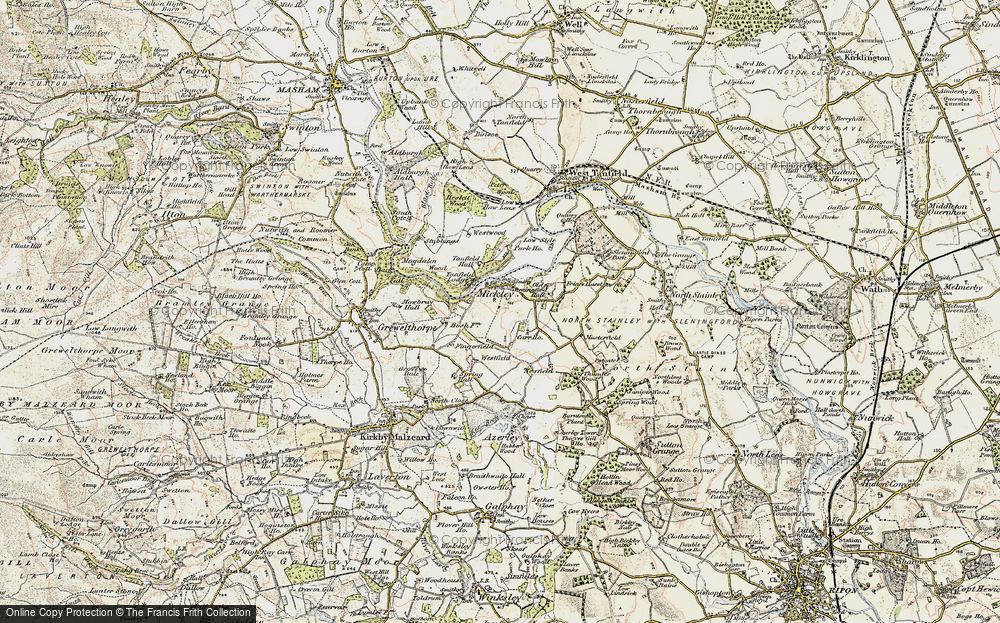 Old Map of Mickley, 1903-1904 in 1903-1904