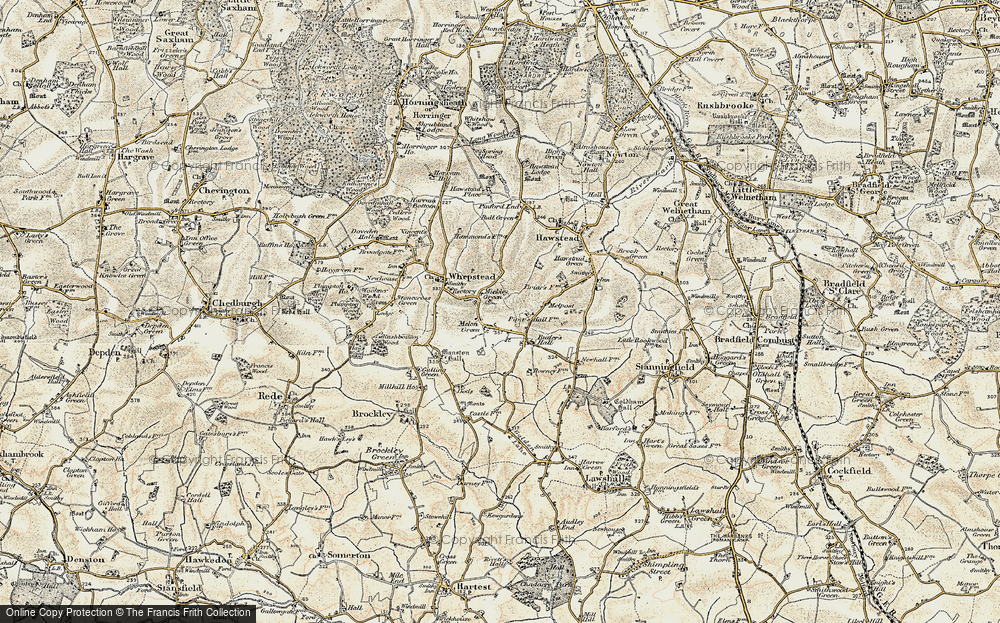 Old Map of Mickley Green, 1899-1901 in 1899-1901