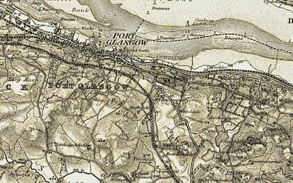 Old map of Mid Auchinleck in 1905-1906