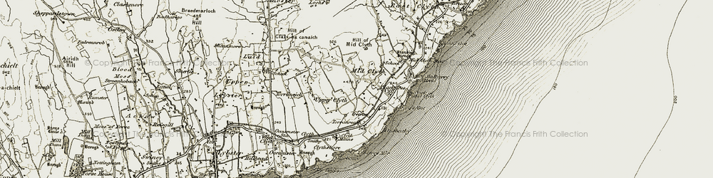 Old map of Mid Clyth in 1911-1912