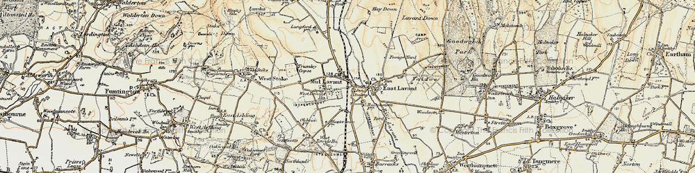 Old map of Binderton Ho in 1897-1899