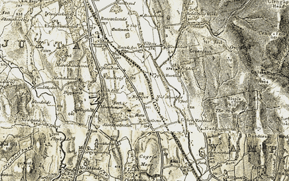 Old map of Biggarts in 1901-1904