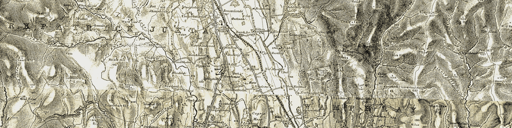 Old map of Biggarts in 1901-1904