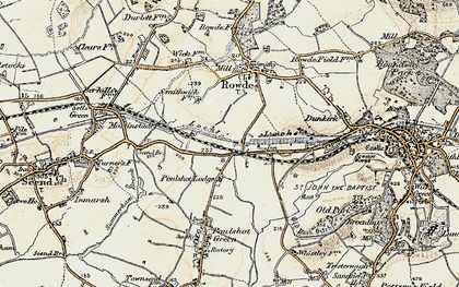 Old map of Mid Wilts Way in 1898-1899