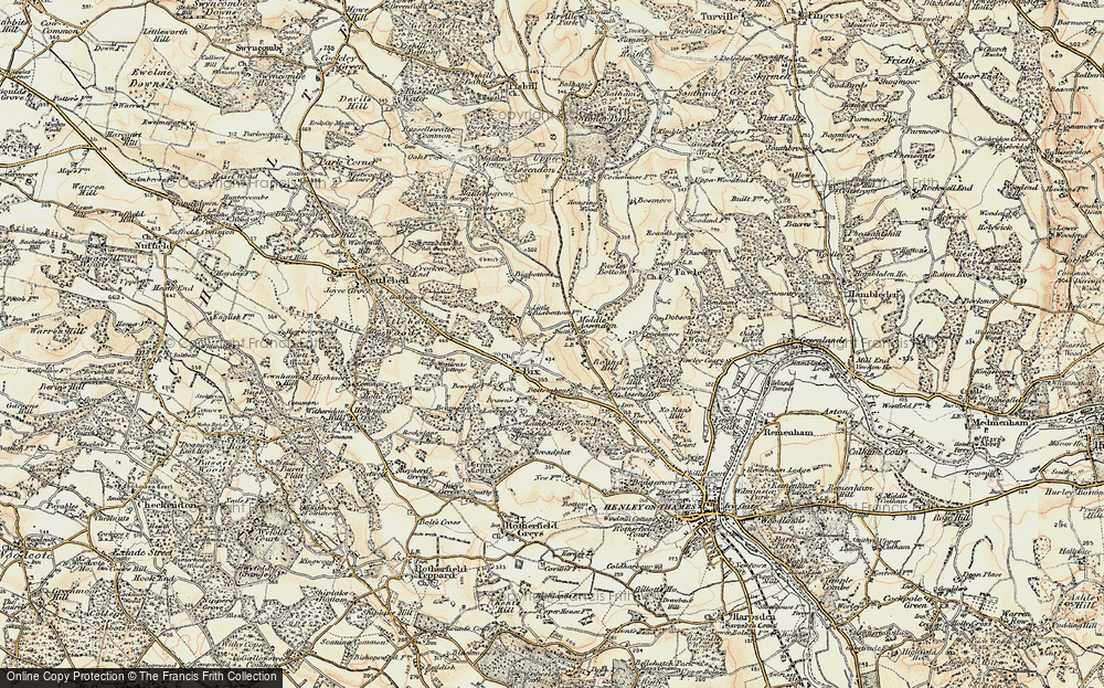 Old Map of Middle Assendon, 1897-1909 in 1897-1909