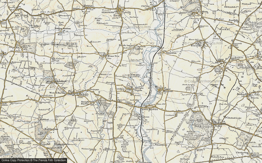 Old Map of Middle Aston, 1898-1899 in 1898-1899