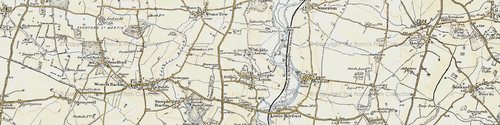 Old map of Middle Aston in 1898-1899