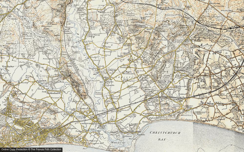 Old Map of Middle Bockhampton, 1897-1909 in 1897-1909