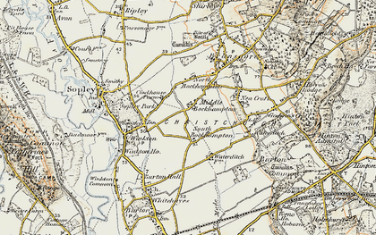 Old map of Middle Bockhampton in 1897-1909