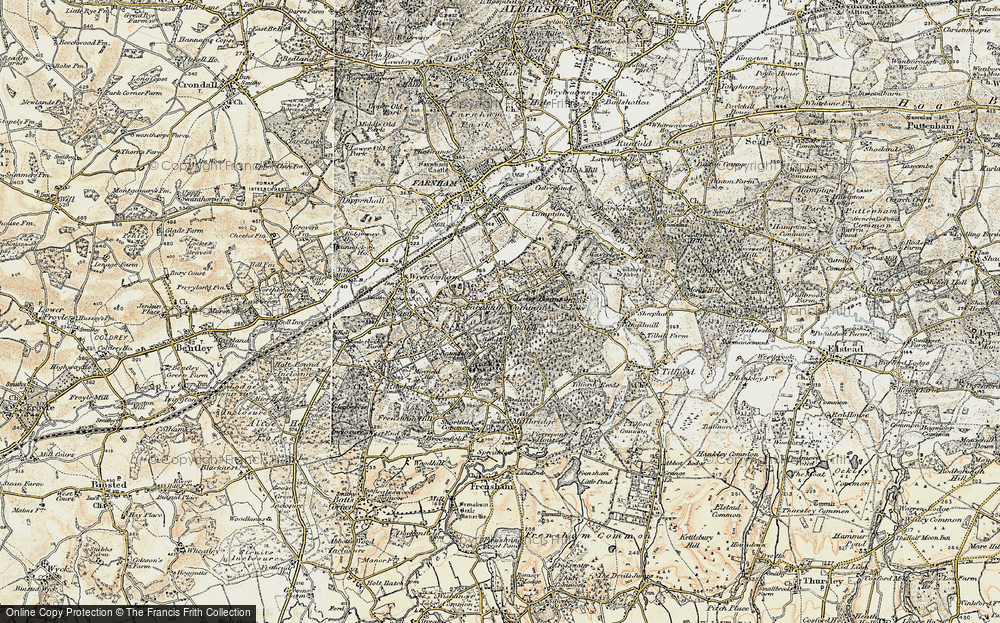 Old Map of Middle Bourne, 1897-1909 in 1897-1909