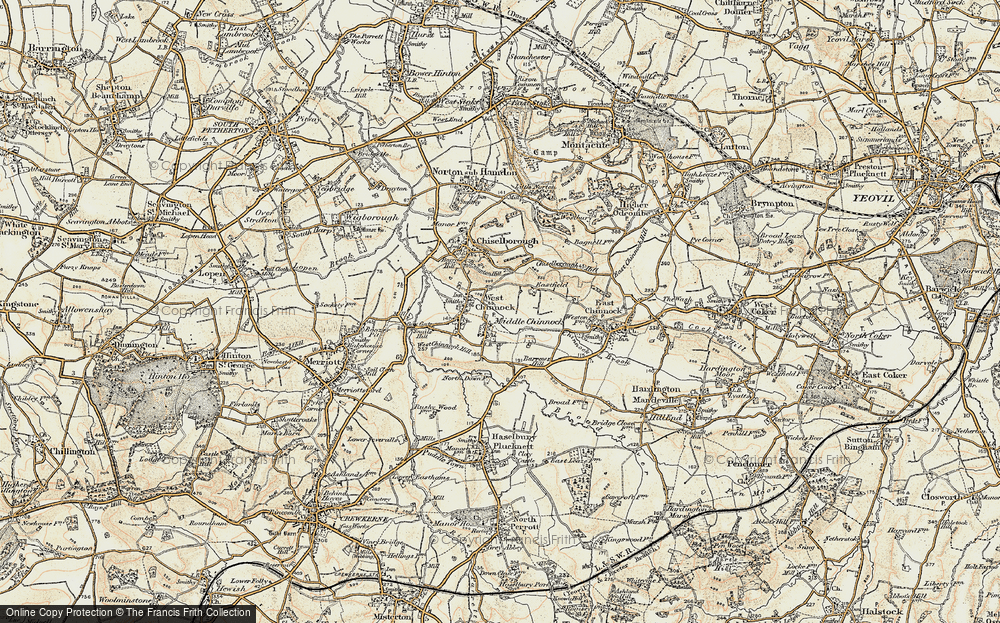 Old Map of Historic Map covering Barrows Hill in 1898-1899