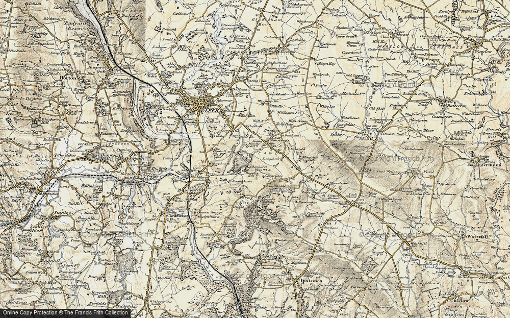 Old Map of Middle Cliff, 1902-1903 in 1902-1903
