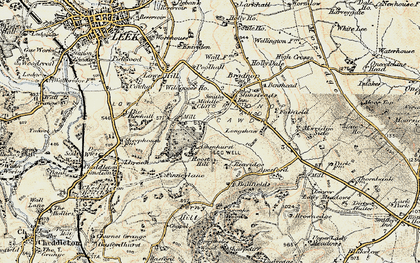 Old map of Apesford in 1902-1903