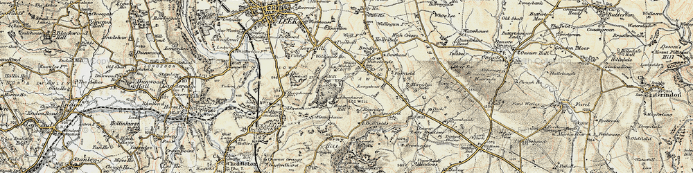 Old map of Apesford in 1902-1903