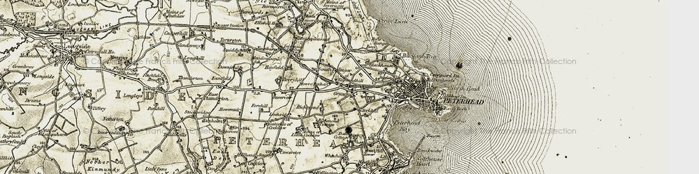 Old map of Middle Grange in 1909-1910