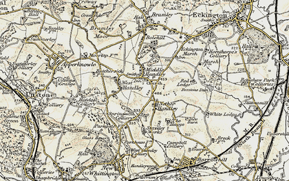 Old map of Middle Handley in 1902-1903