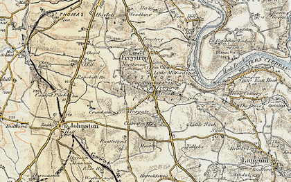 Old map of Middle Hill in 1901-1912
