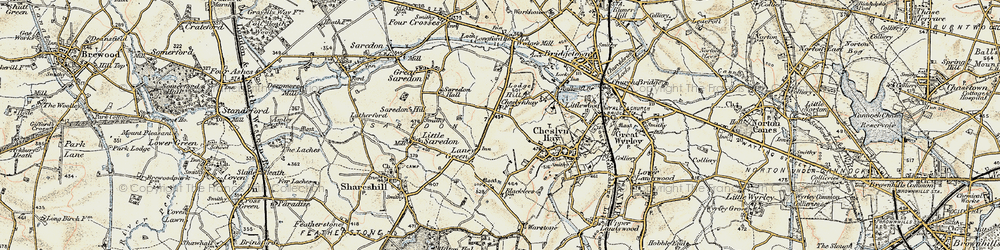 Old map of Middle Hill in 1902