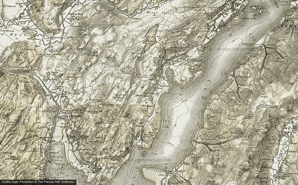 Old Map of Middle Kames, 1906-1907 in 1906-1907