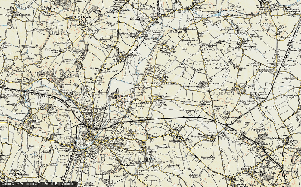 Old Map of Middle Littleton, 1899-1901 in 1899-1901