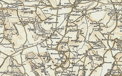 Old map of Middle Luxton in 1898-1900