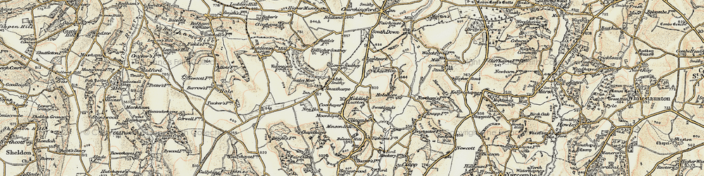 Old map of Middle Luxton in 1898-1900