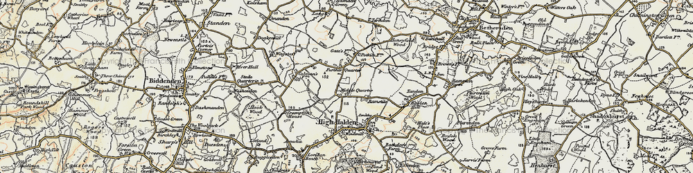 Old map of Middle Quarter in 1897-1898