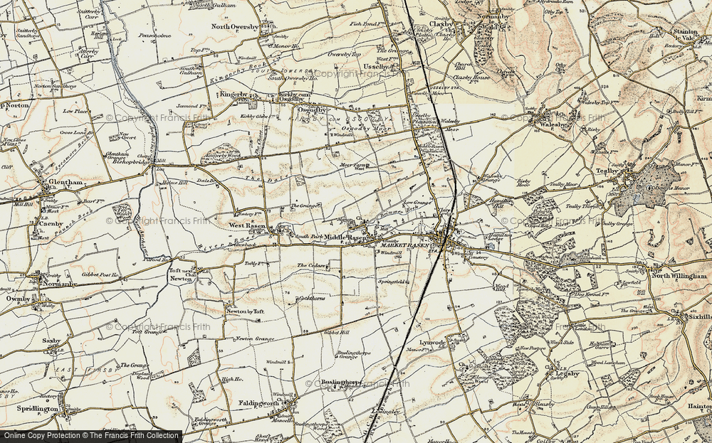 Old Map of Middle Rasen, 1903 in 1903