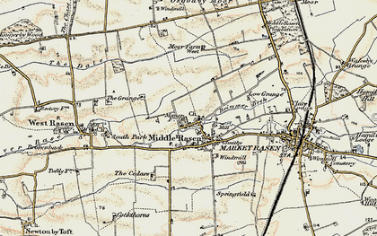Old map of Middle Rasen in 1903
