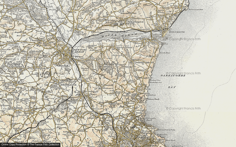 Old Map of Middle Rocombe, 1899 in 1899