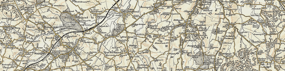 Old map of Middle Stoford in 1898-1900