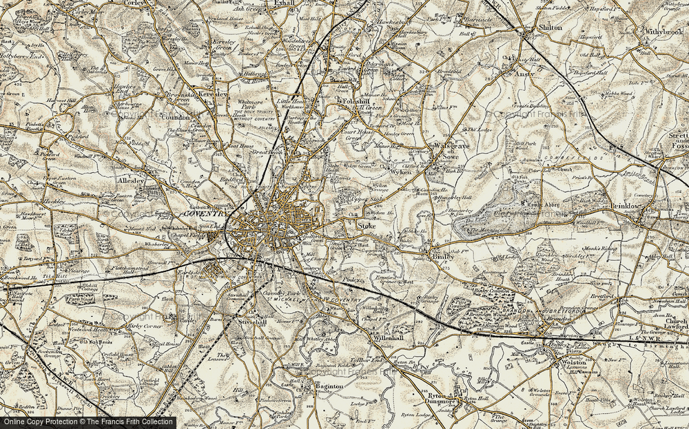 Old Map of Middle Stoke, 1901-1902 in 1901-1902