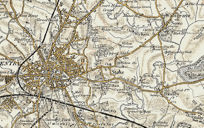 Old map of Middle Stoke in 1901-1902