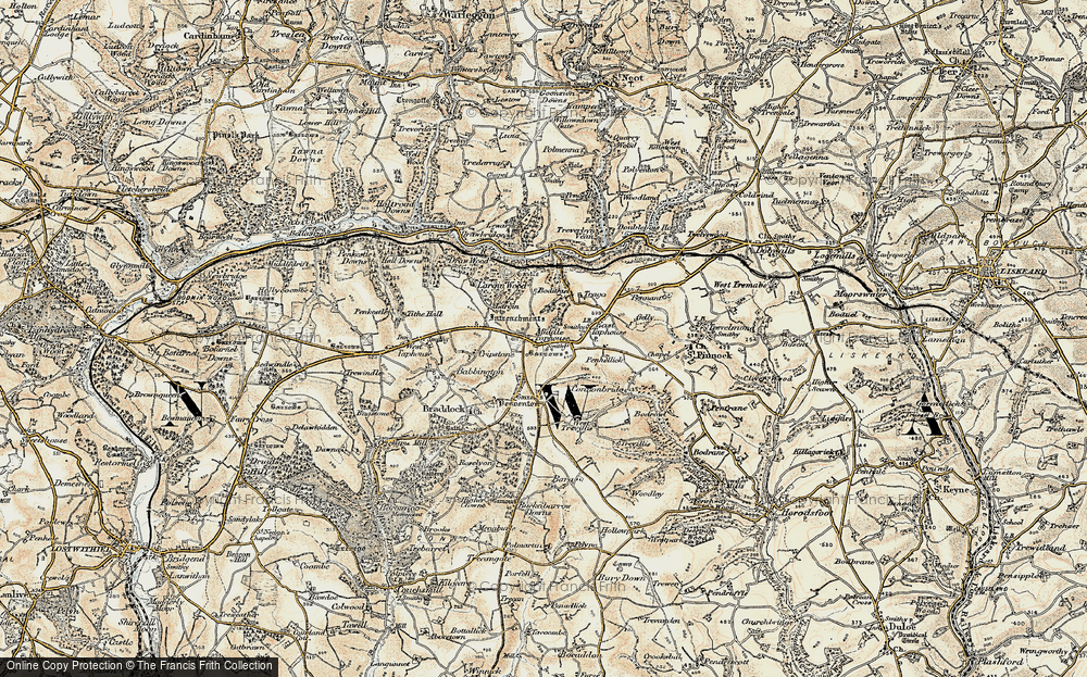 Old Map of Middle Taphouse, 1900 in 1900