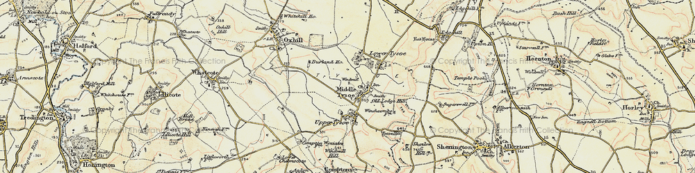 Old map of Middle Tysoe in 1898-1901