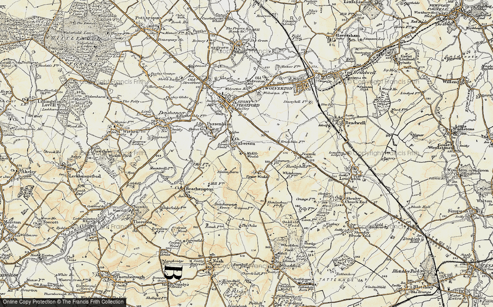Old Map of Middle Weald, 1898-1901 in 1898-1901